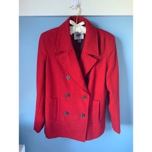 Old Navy Red Peacoat